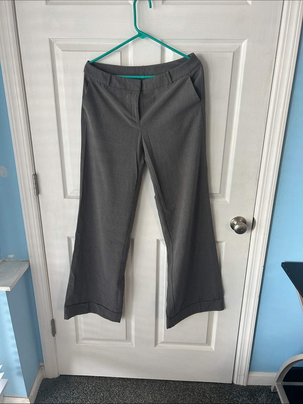 New York & Company Charcoal Wide-Leg Trousers